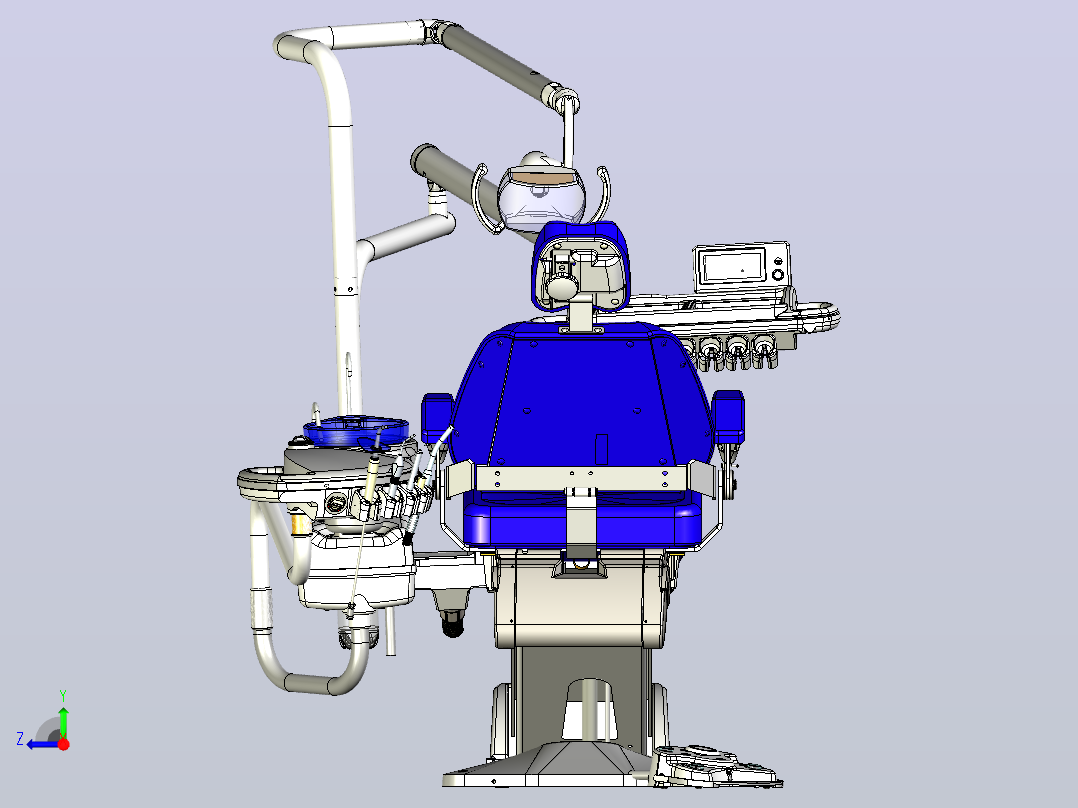 牙科椅3D模型三维数模图纸右视图