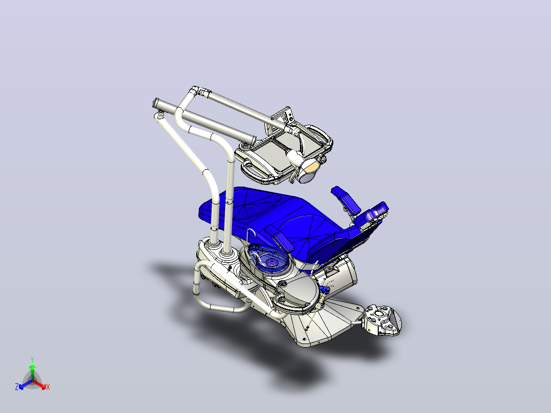 牙科椅3D模型三维数模图纸正等轴测图