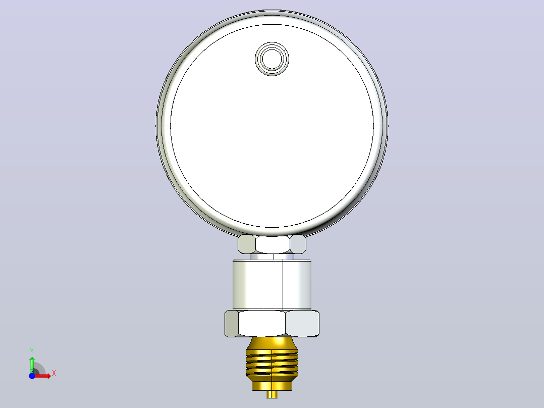 测量设备pressure-gauge-7831-模型格式为 igs sw前视图