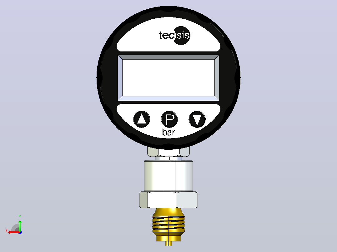 测量设备pressure-gauge-7831-模型格式为 igs sw后视图