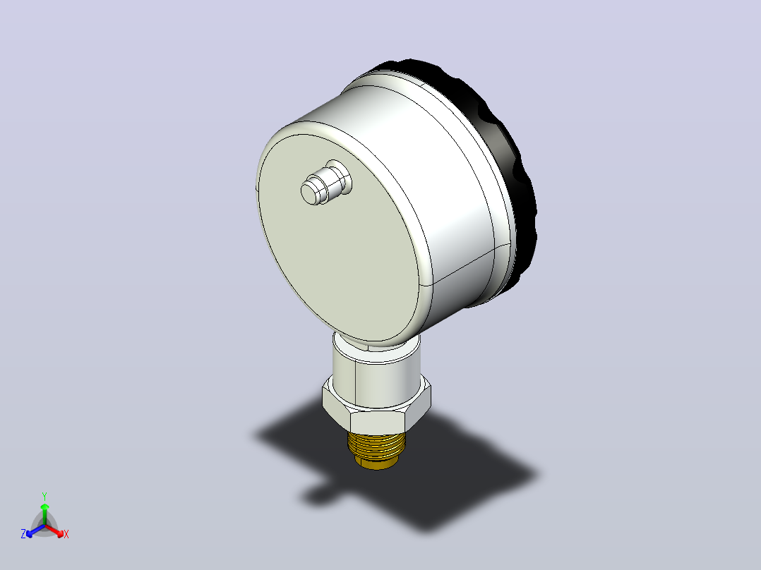 测量设备pressure-gauge-7831-模型格式为 igs sw正等轴测图