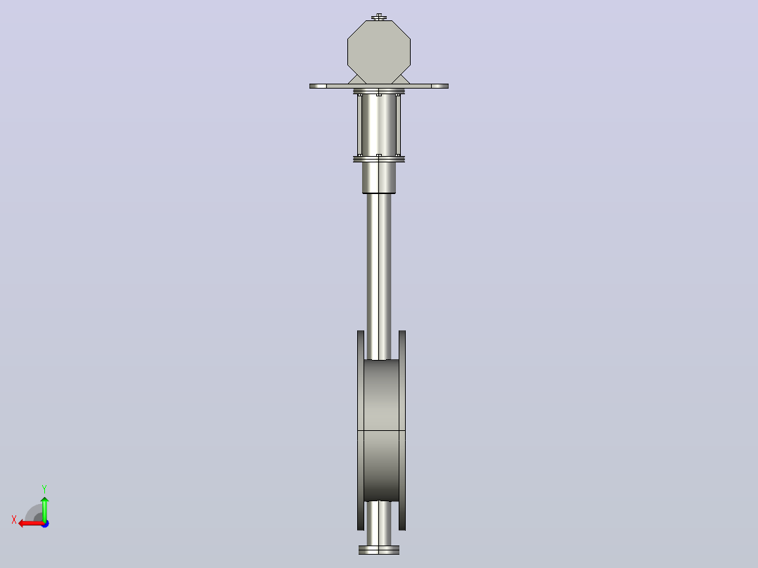 Dt673H(F)-25C.P.R.V[DN125]蝶阀，阀，风阀后视图