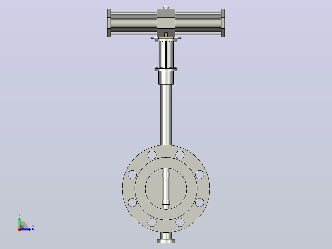 Dt673H(F)-25C.P.R.V[DN125]蝶阀，阀，风阀左视图