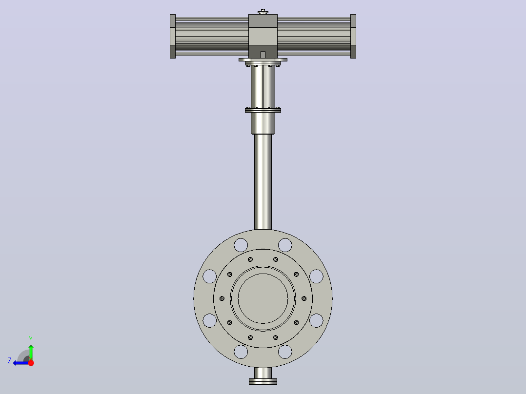 Dt673H(F)-25C.P.R.V[DN125]蝶阀，阀，风阀右视图