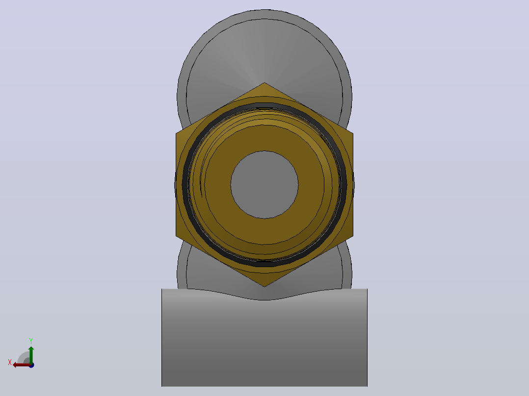 万用螺纹KQ2U外螺U型接头[KQ2U10-U03]后视图