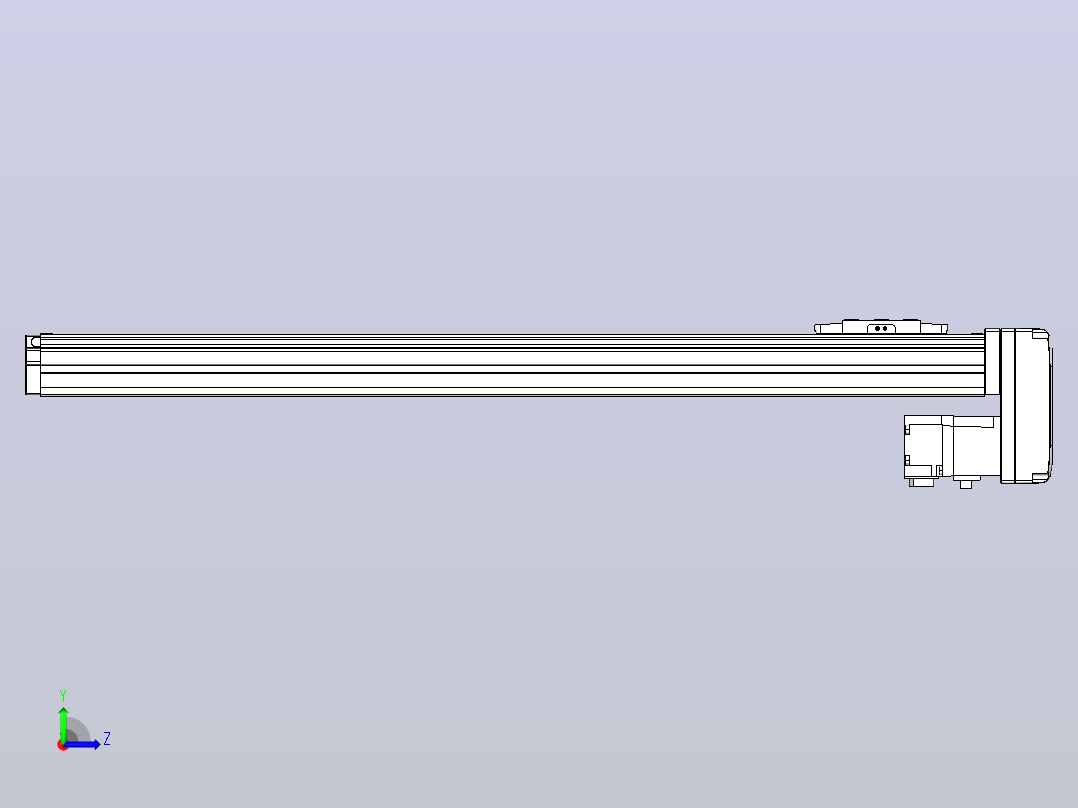 滚珠丝杠直线轴内置导轨TPA-GCR-40-1210C-L500-MP-M10-N3左视图