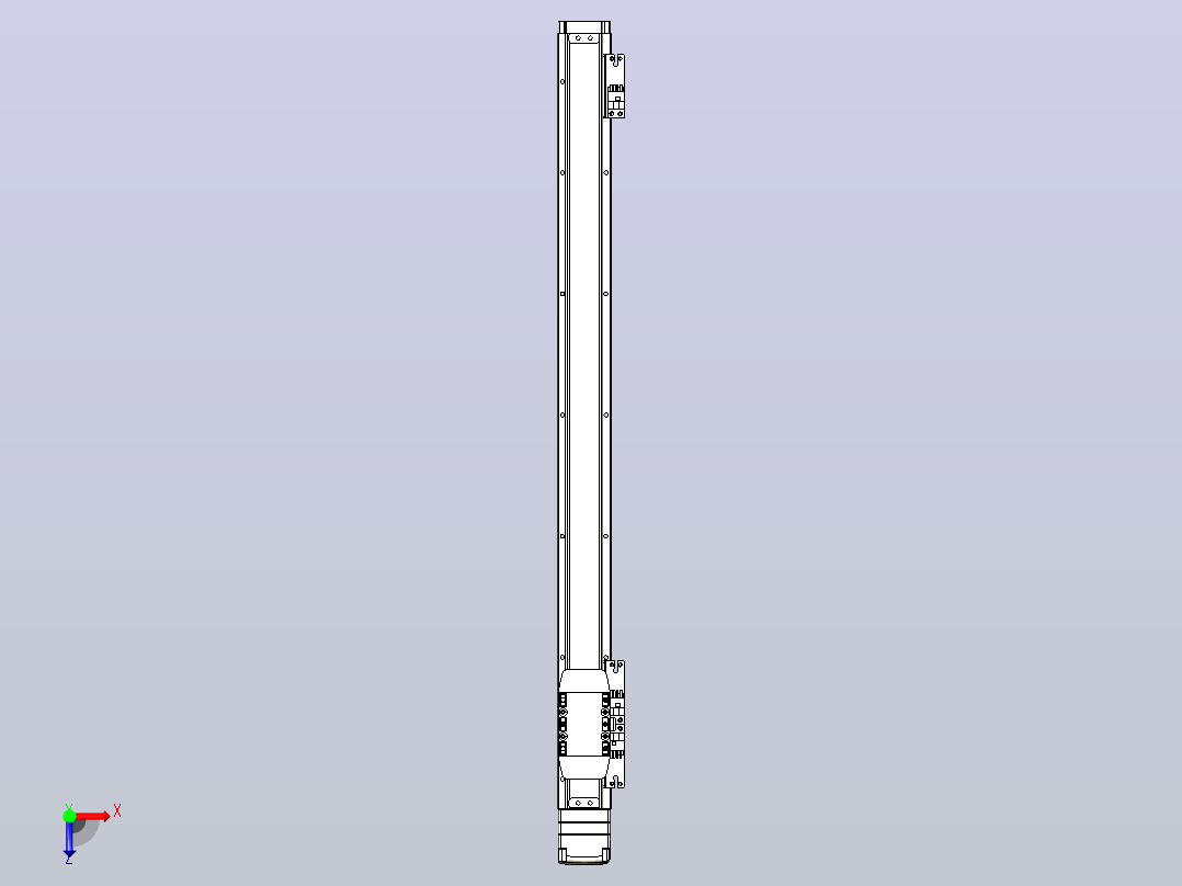 滚珠丝杠直线轴内置导轨TPA-GCR-40-1210C-L500-MP-M10-N3俯视图