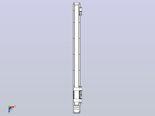 滚珠丝杠直线轴内置导轨TPA-GCR-40-1210C-L500-MP-M10-N3俯视缩略图
