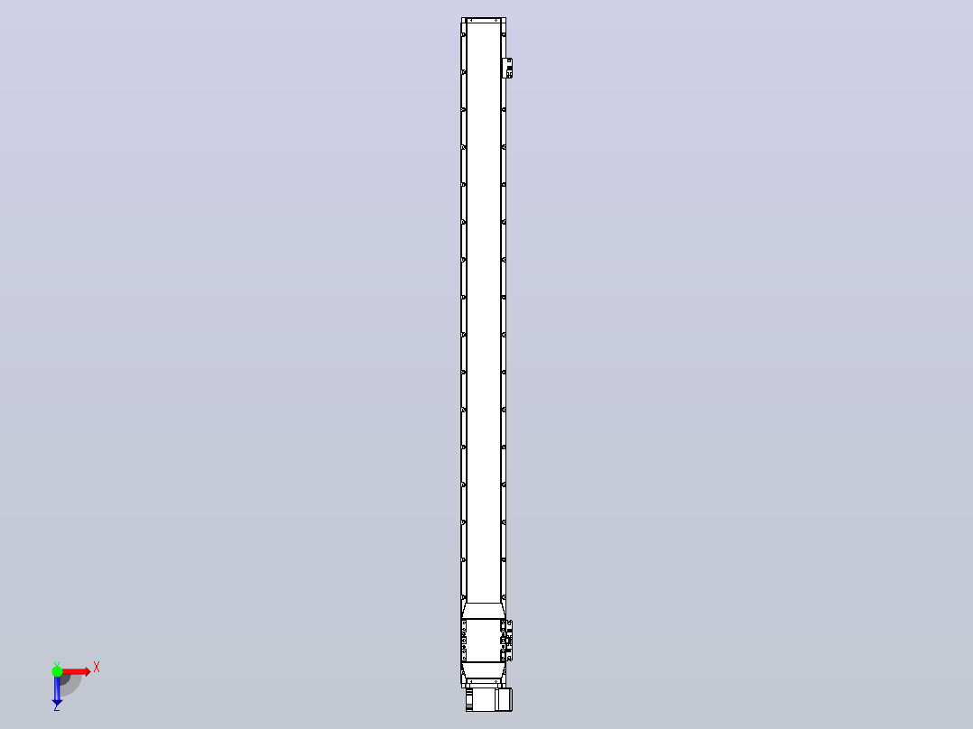 机器人皮带驱动直线轴TPA-GCB-120-P70-L1500-RP-M20-N3俯视图
