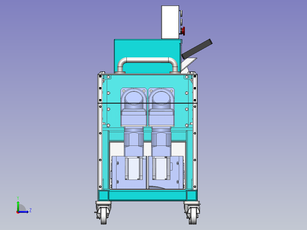 PXC1215型便携式硬盘撕碎机左视图