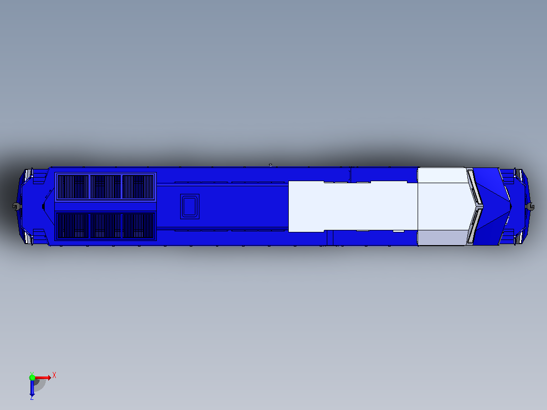 AC44i-GE机车火车头俯视图