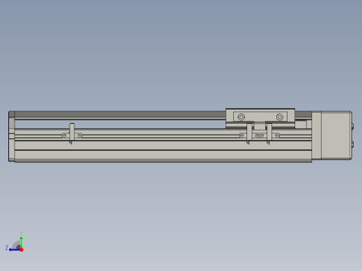 SYS12-BL-200-200W滚珠花健、支撑座、滚珠丝杠、交叉导轨、直线模组.STEP右视缩略图