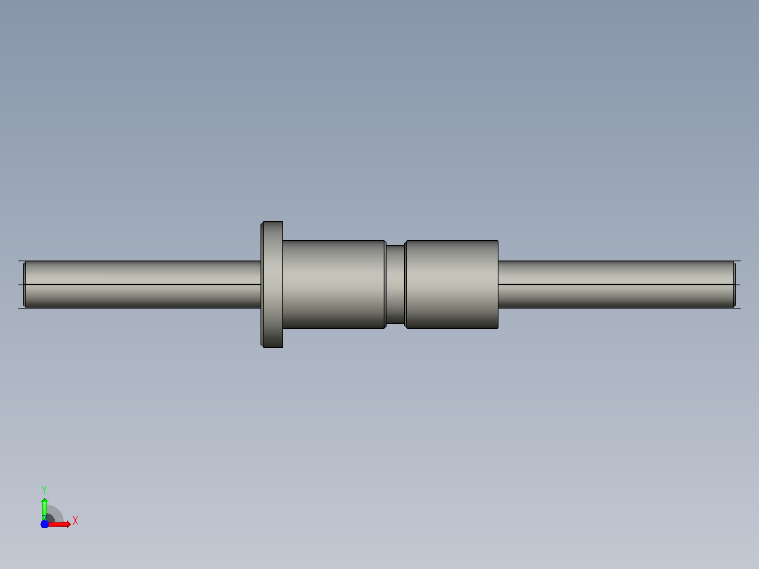 DKFZD2510-4滚珠丝杆3D模型前视图