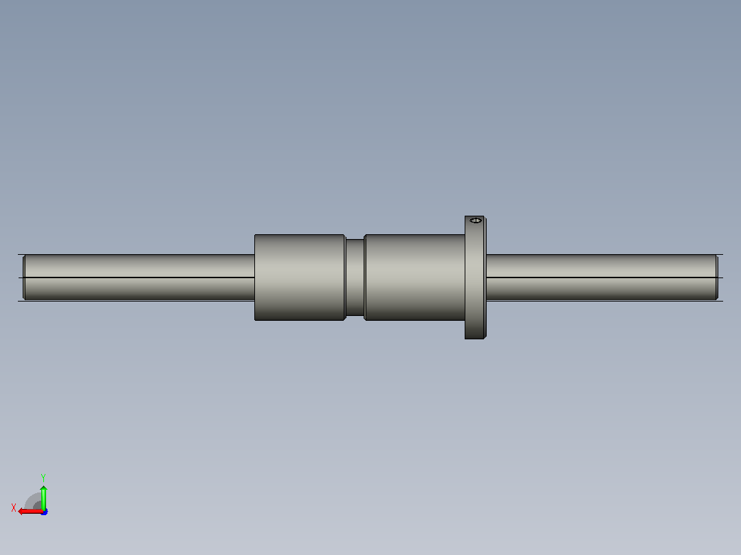 DKFZD2510-4滚珠丝杆3D模型后视图