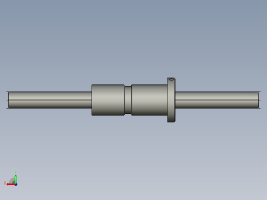 DKFZD2510-4滚珠丝杆3D模型后视缩略图