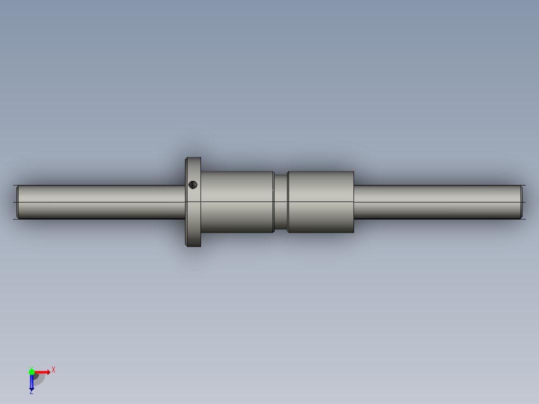 DKFZD2510-4滚珠丝杆3D模型俯视图