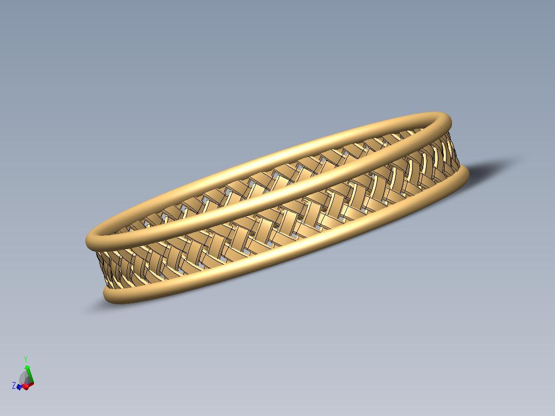 SolidWorks_这是一个使用SolidWorks 11制作的逼真手镯设计主视图