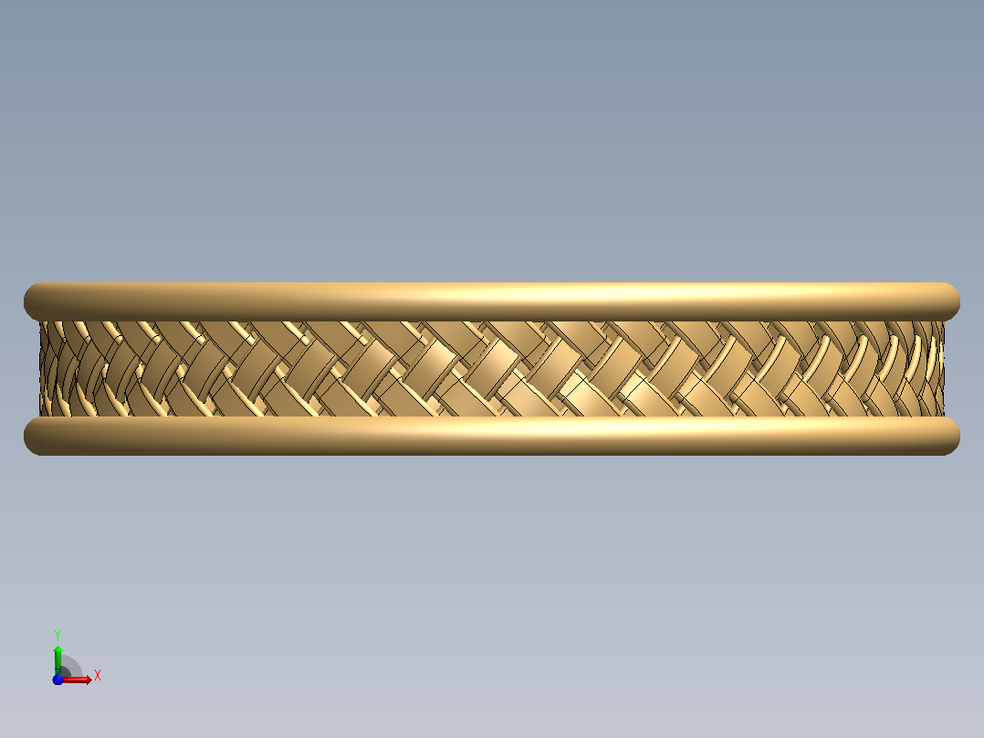 SolidWorks_这是一个使用SolidWorks 11制作的逼真手镯设计前视图