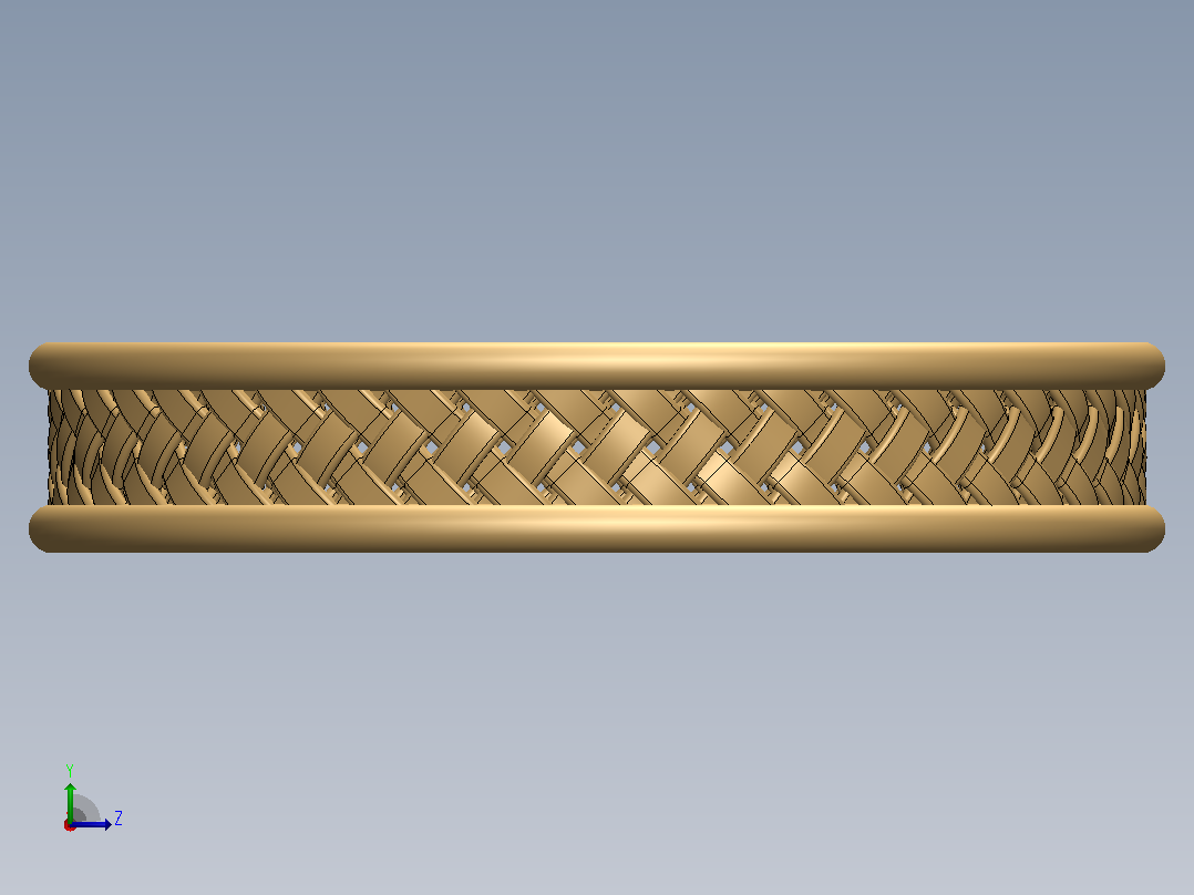 SolidWorks_这是一个使用SolidWorks 11制作的逼真手镯设计左视图