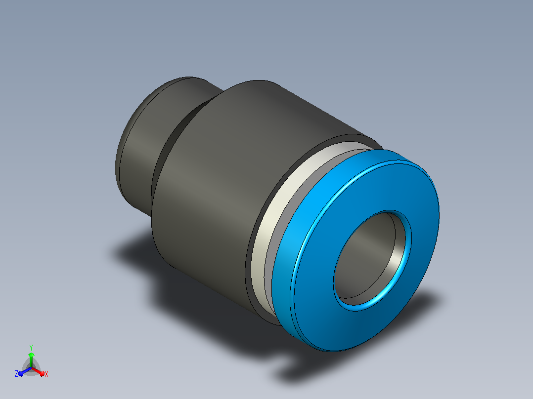 快插接头QSC-6正等轴测图