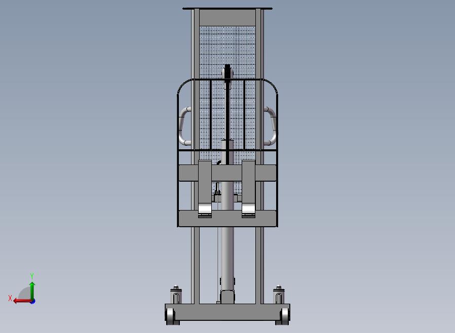 B18-手动液压叉车后视图