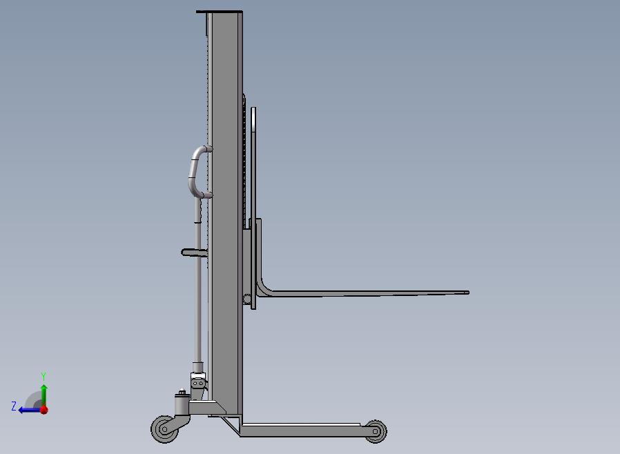 B18-手动液压叉车右视图