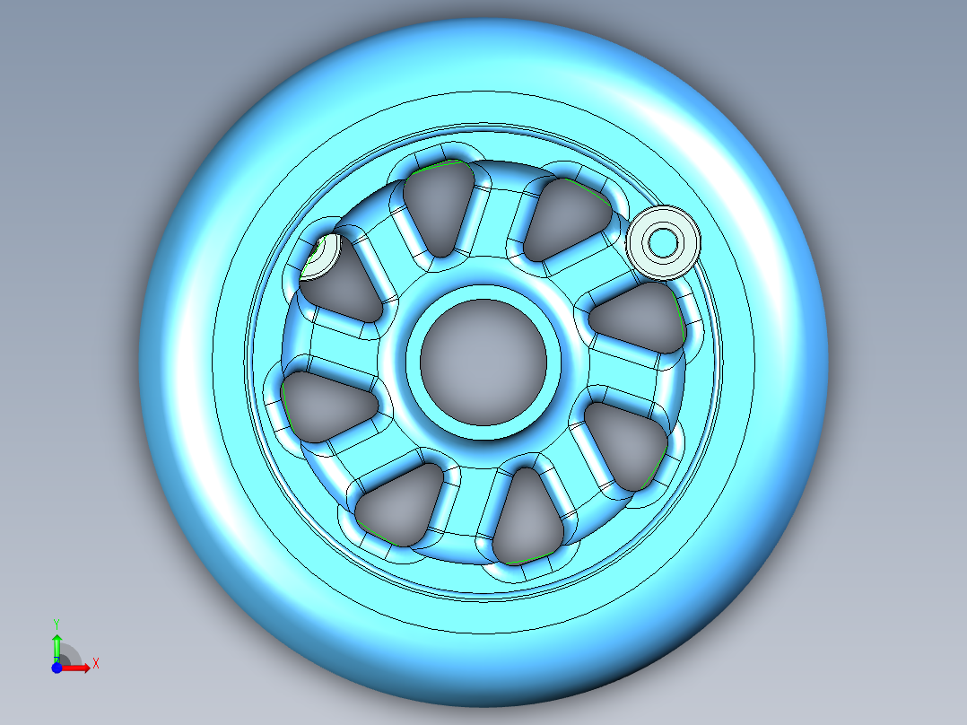 重物移动滑轮装置前视图