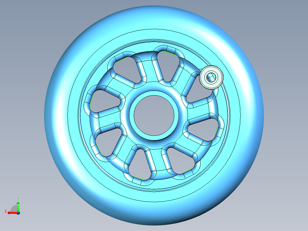 重物移动滑轮装置后视图