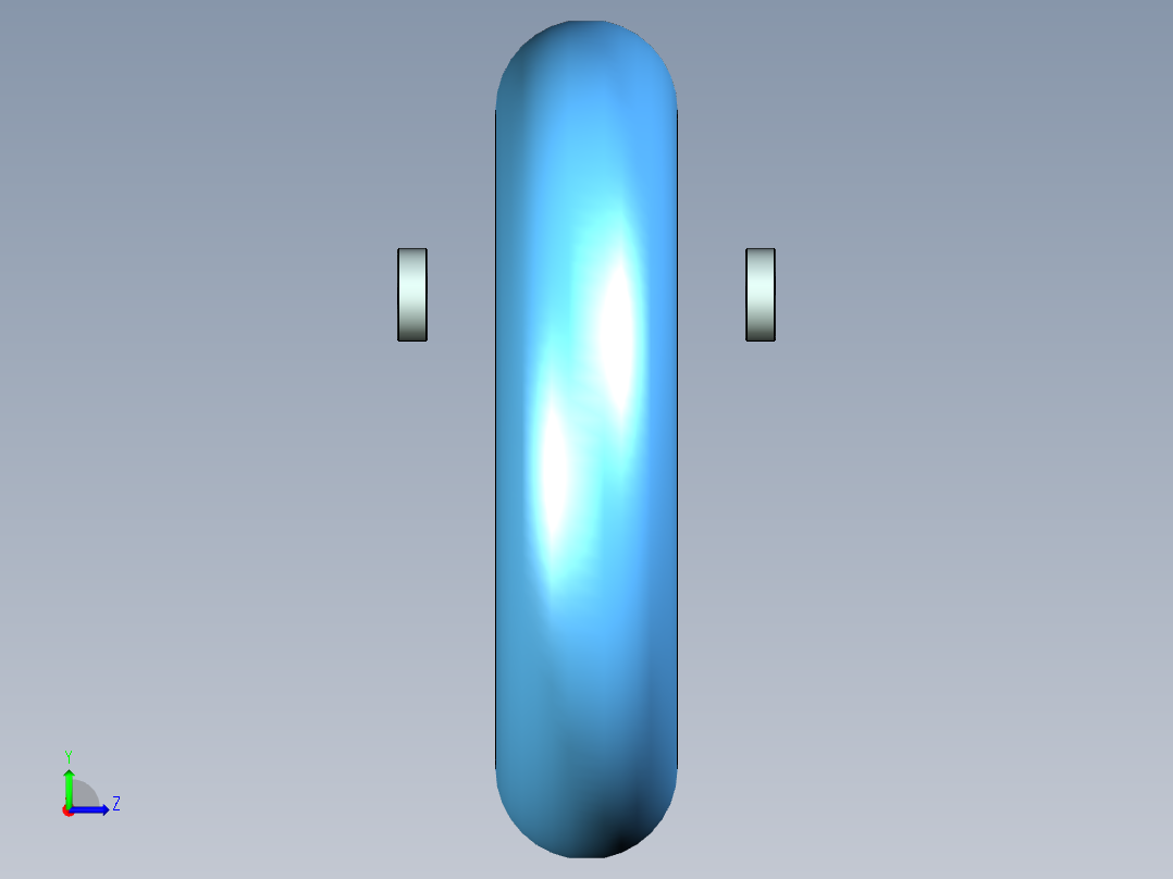 重物移动滑轮装置左视图