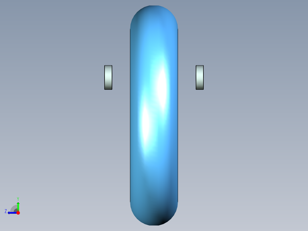 重物移动滑轮装置右视图