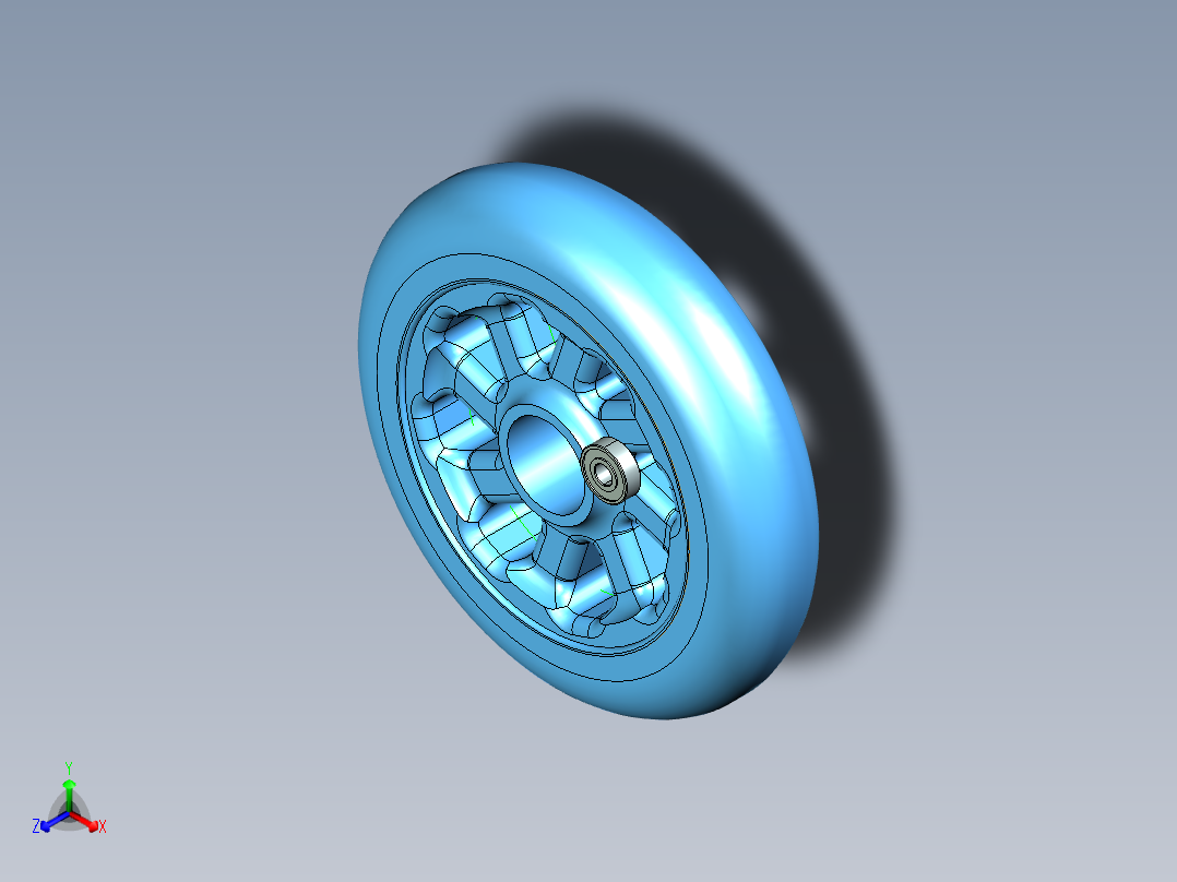 重物移动滑轮装置正等轴测图