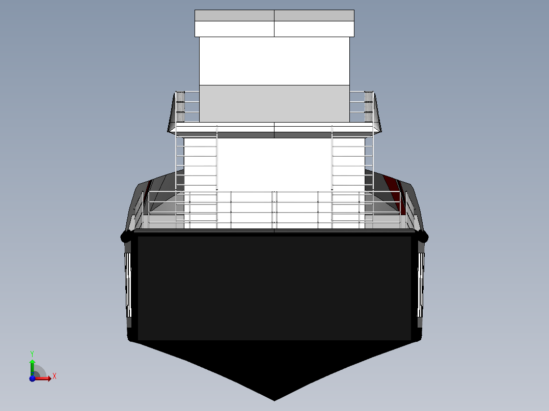 L 42.8M B 6.66M的船舶前视图