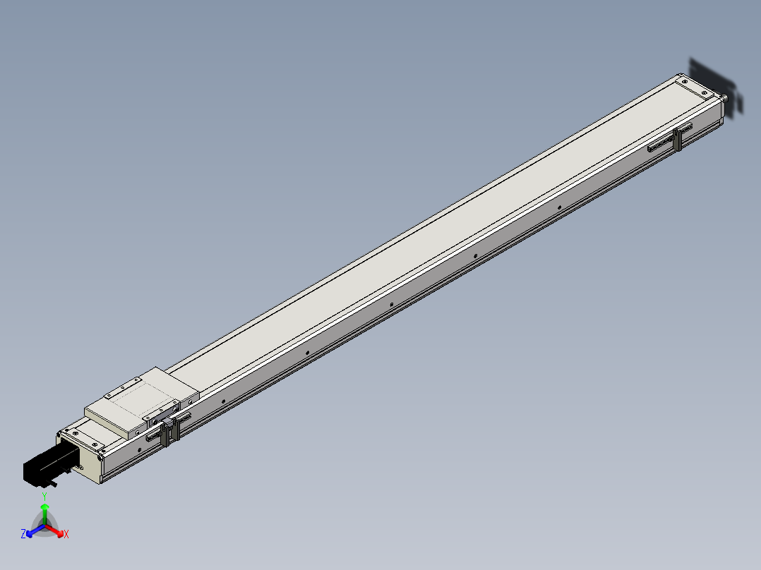 Toyo东佑达直线模组-ECH10-1200-BC正等轴测图