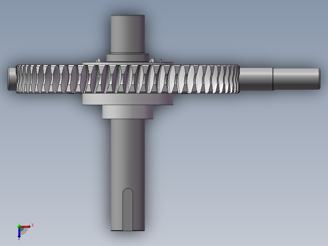 蜗轮蜗杆俯视图