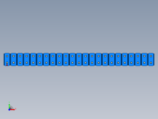 彩色公头100mil（2.54mm）系列-DS1021_blue_2x23p_100mil_Type5_rev1.0前视缩略图