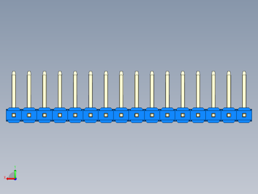 彩色公排针 100mil 2.54mm 系列-DS1022_blue_16p_100mil_TypeU_rev1.0后视缩略图