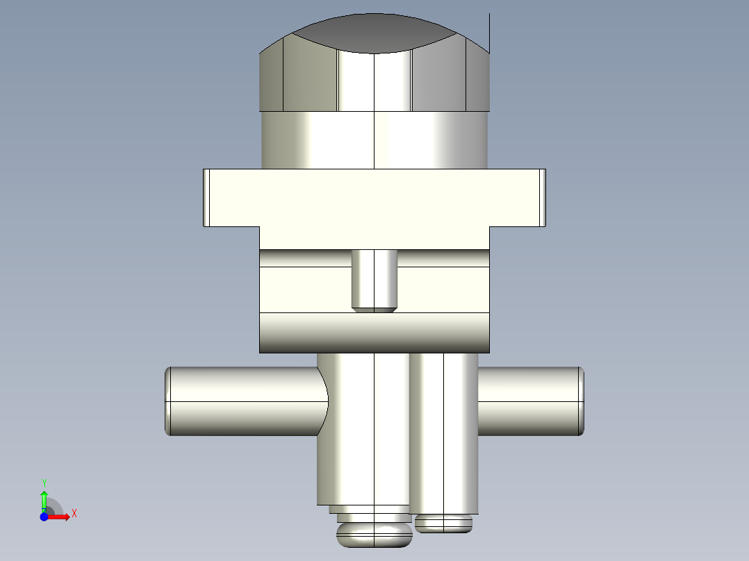船型圆柱锁前视图