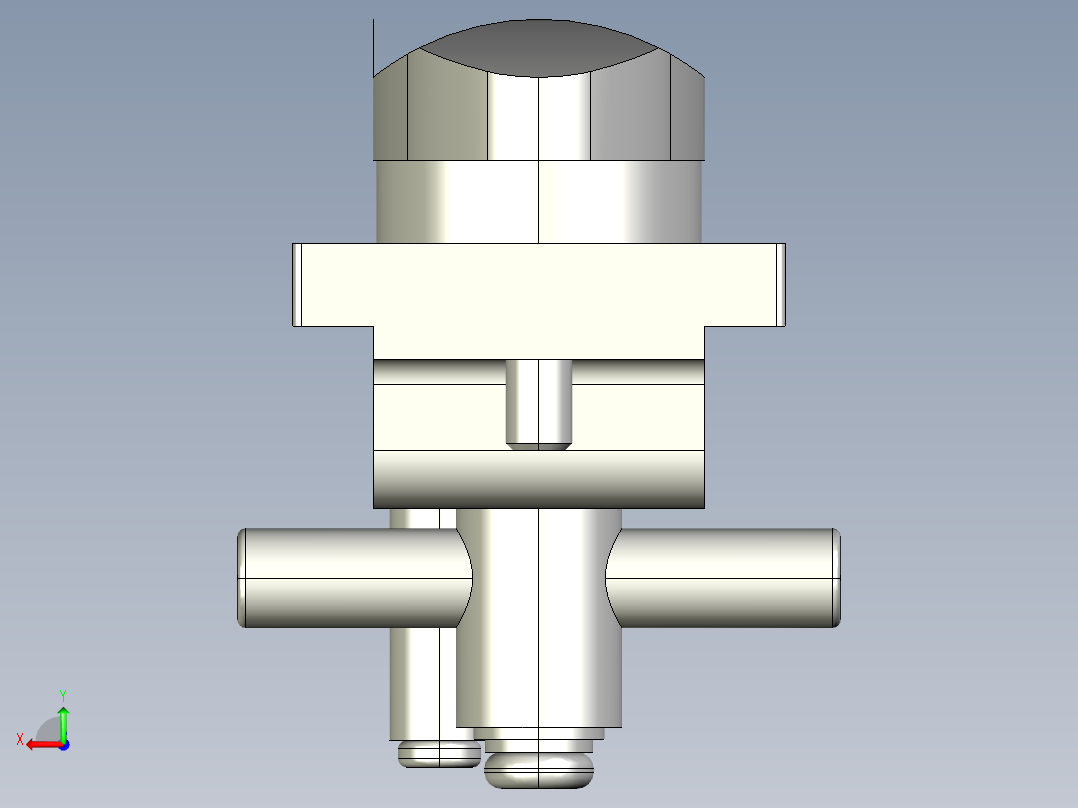 船型圆柱锁后视图