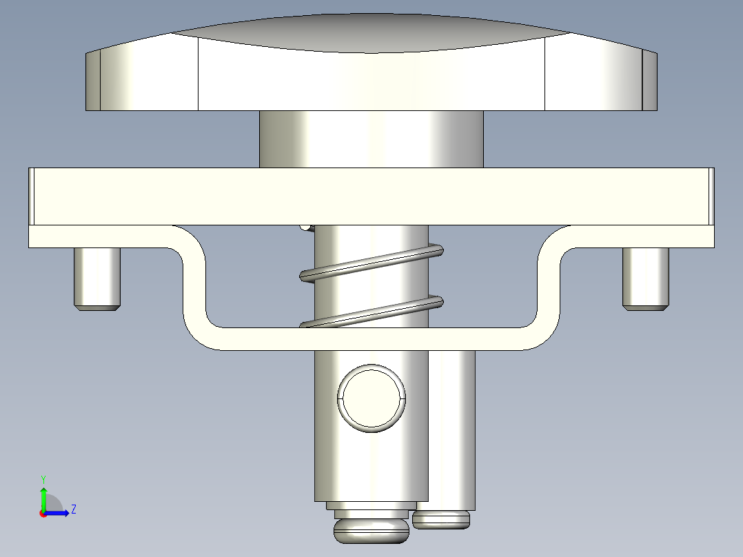 船型圆柱锁左视图
