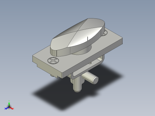 船型圆柱锁正等轴测缩略图