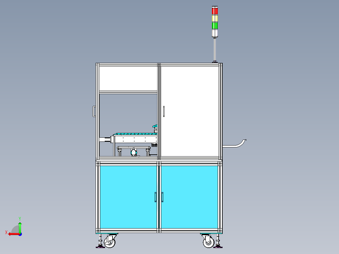 插针检测摆盘机 折料摆盘自动机后视图