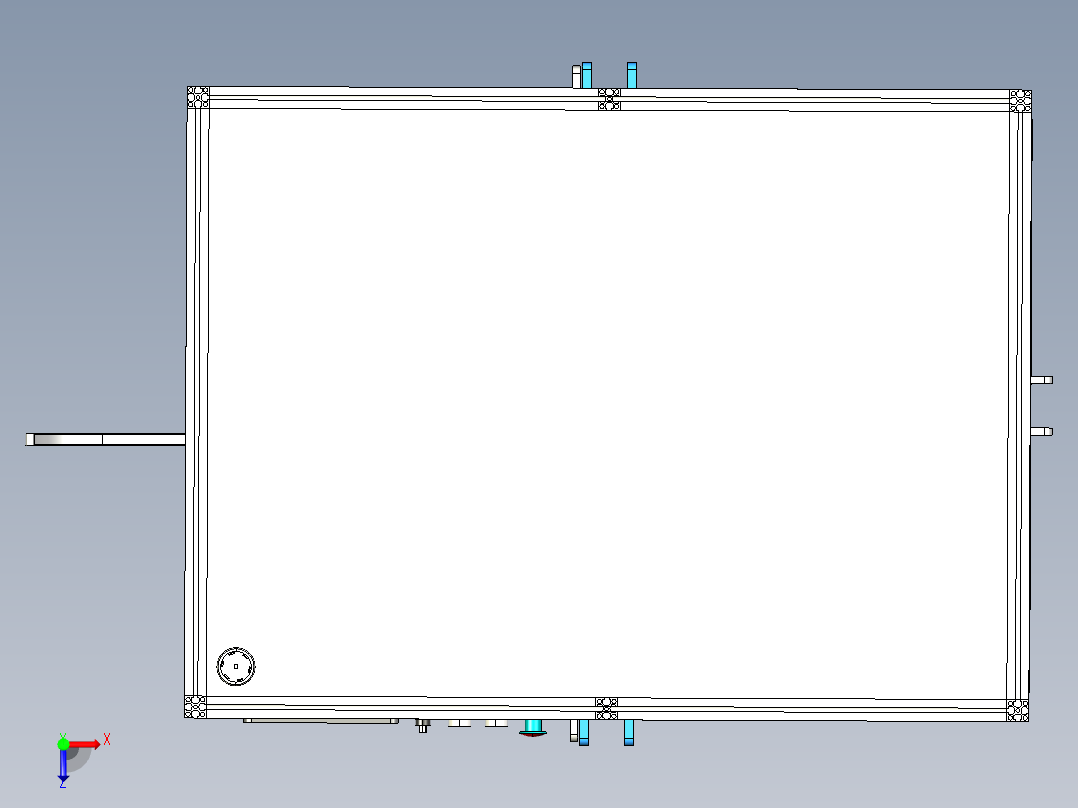 插针检测摆盘机 折料摆盘自动机俯视图