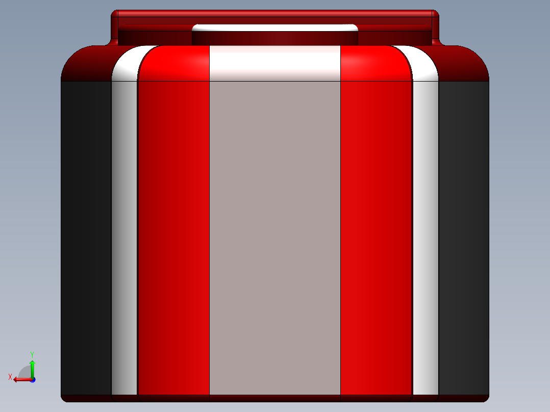 电脑音箱设计sw后视图