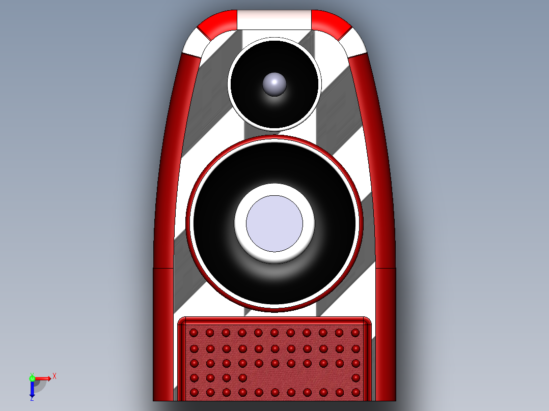 电脑音箱设计sw俯视图