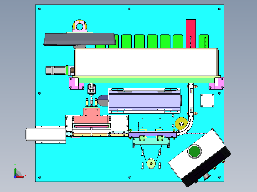 非标设备L-校直分料前视图