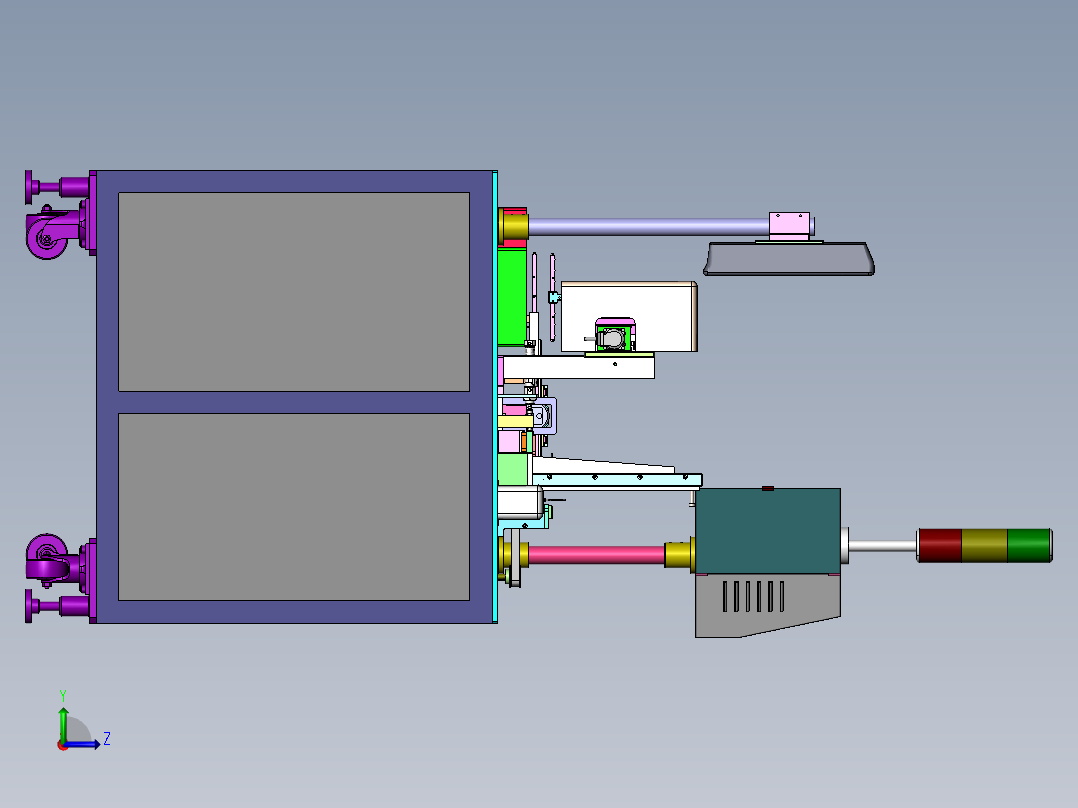 非标设备L-校直分料左视图