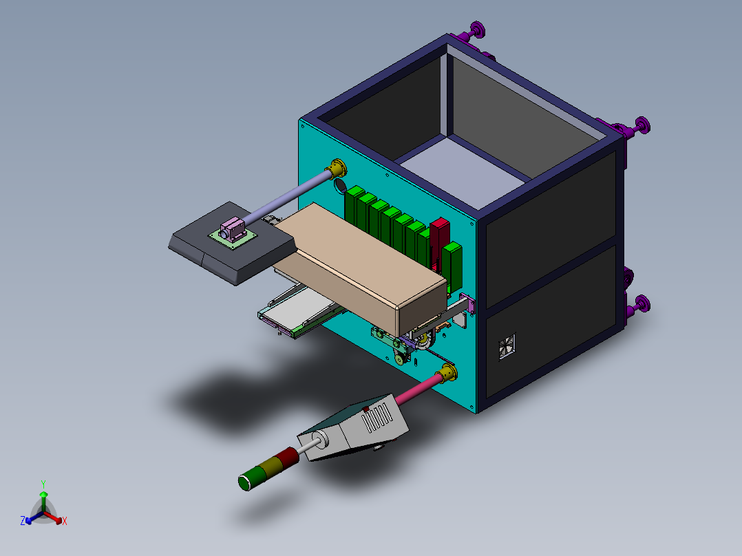 非标设备L-校直分料正等轴测图