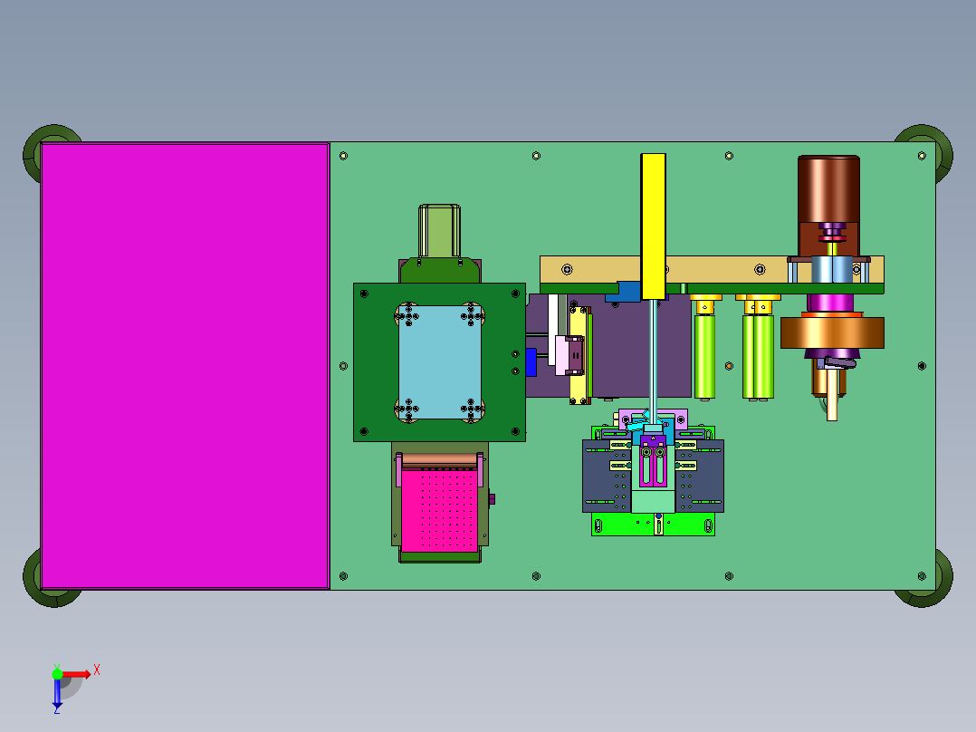 胶带复卷贴合机俯视图
