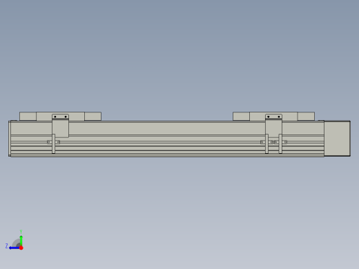 直线模组WG-LHC12-S400-L设计图纸右视缩略图