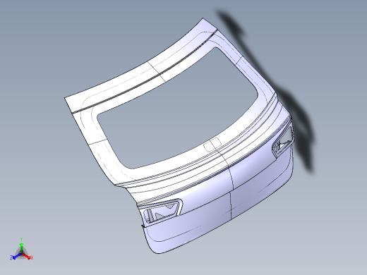 汽车后备箱门--catia